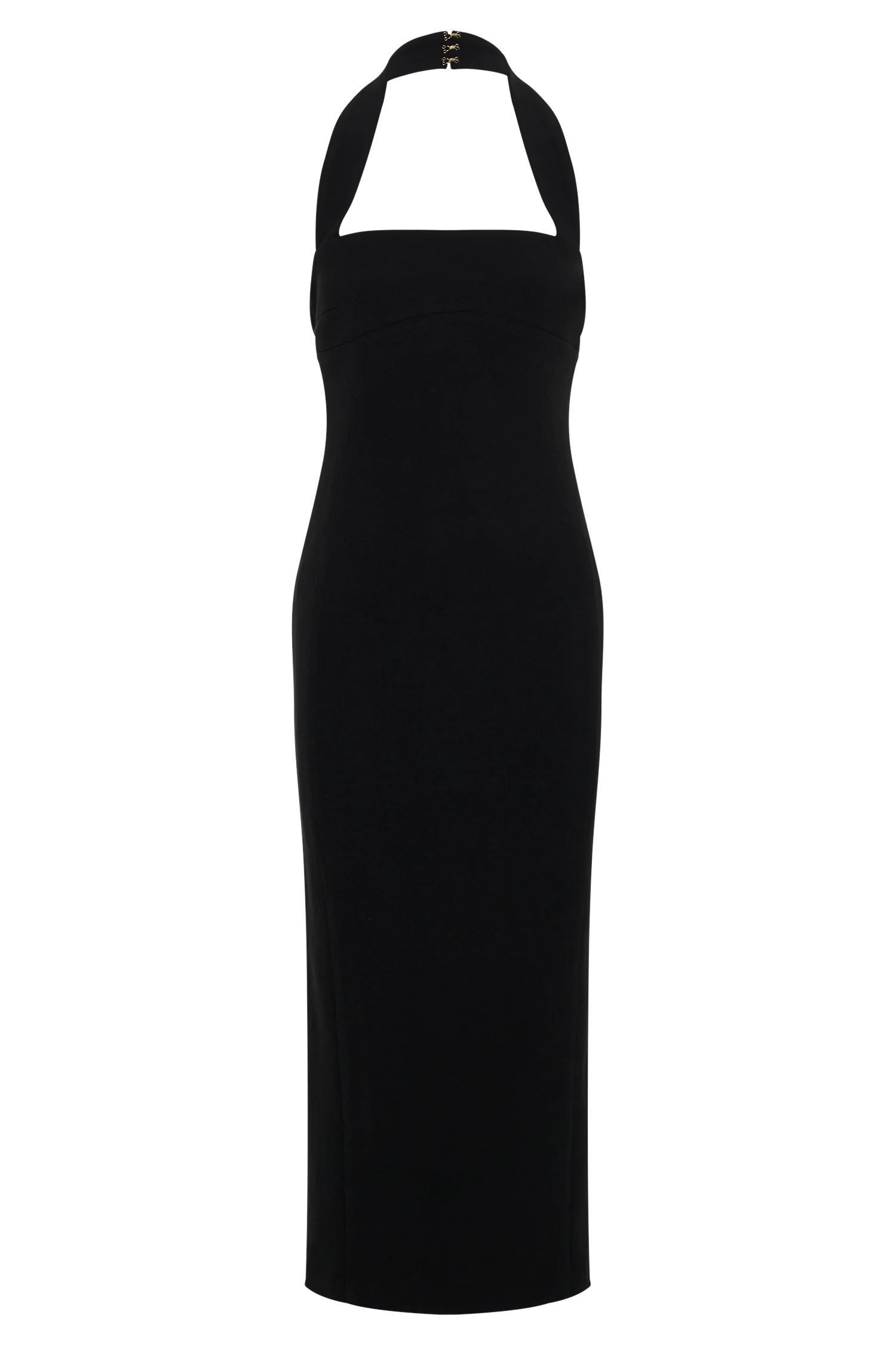 Amelita Suiting Halter Midi Dress - Black - Image 8