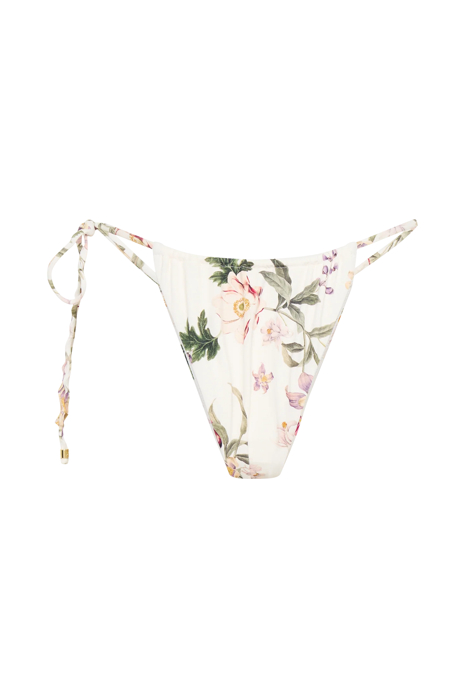 Andie Ruched String Side Bikini Brief - Bella Rosa Print - Image 12