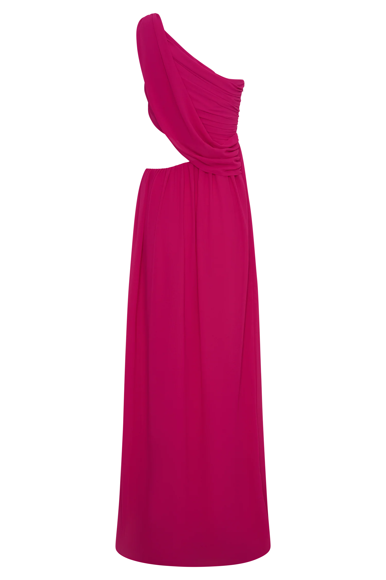 Aria Chiffon Cut Out Maxi Dress - Fuchsia - Image 10