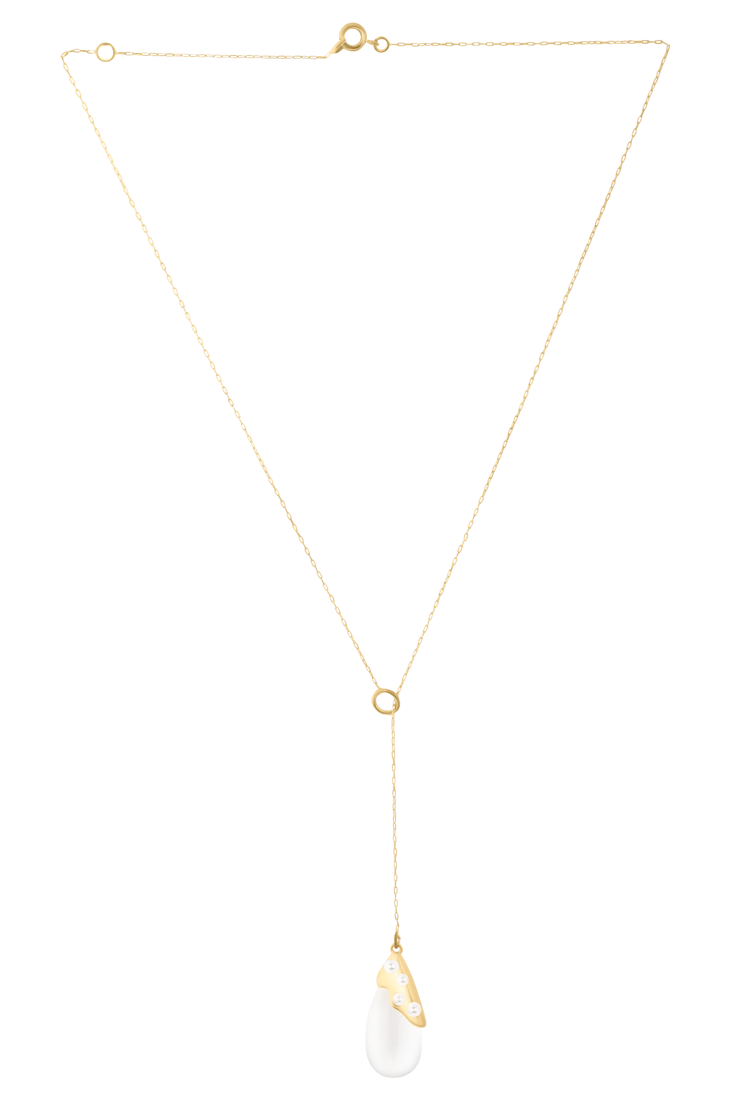 Augusta Teardrop Pendant Necklace - Gold - Image 4