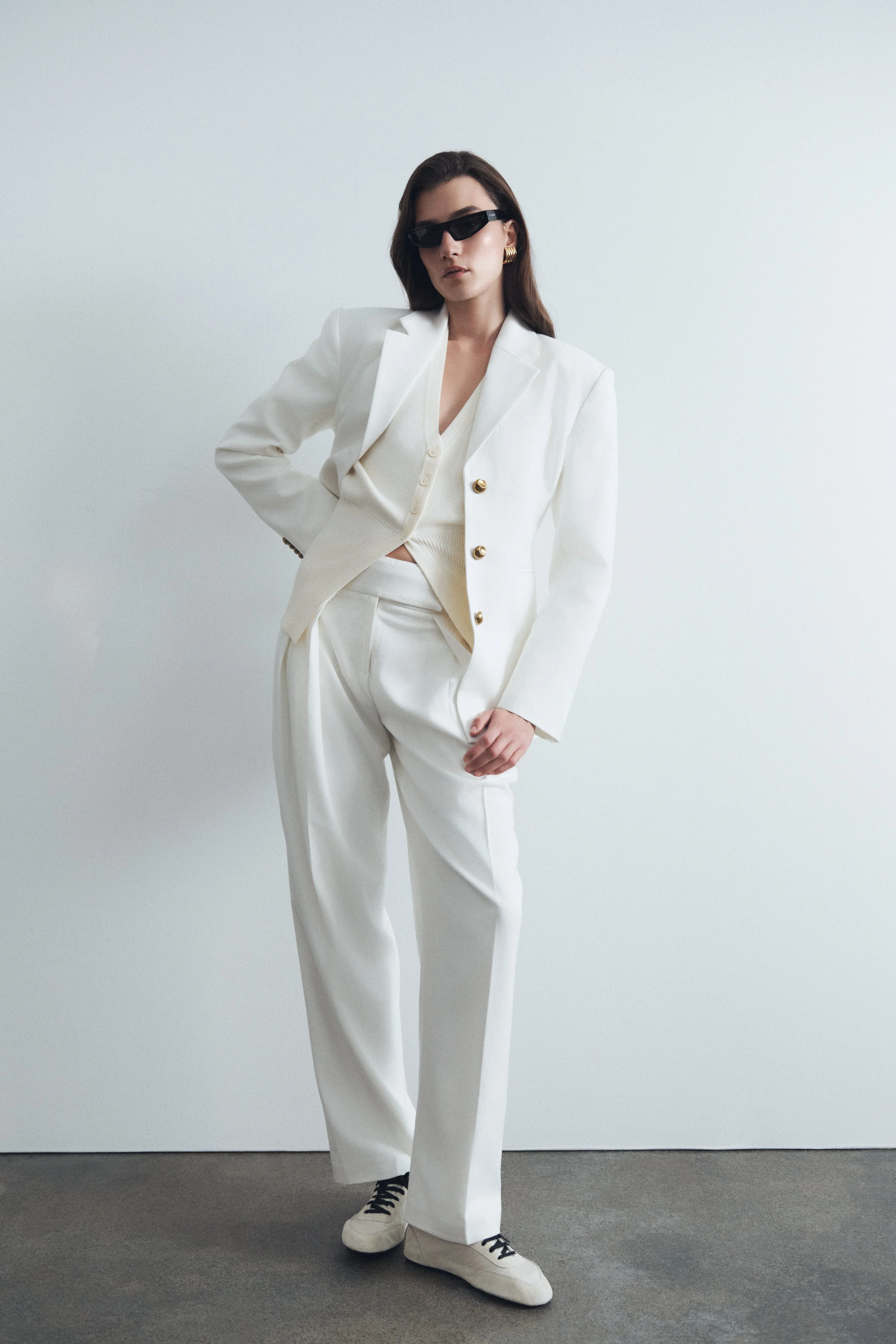 Bellamy Cinched Blazer - Ivory - Image 2