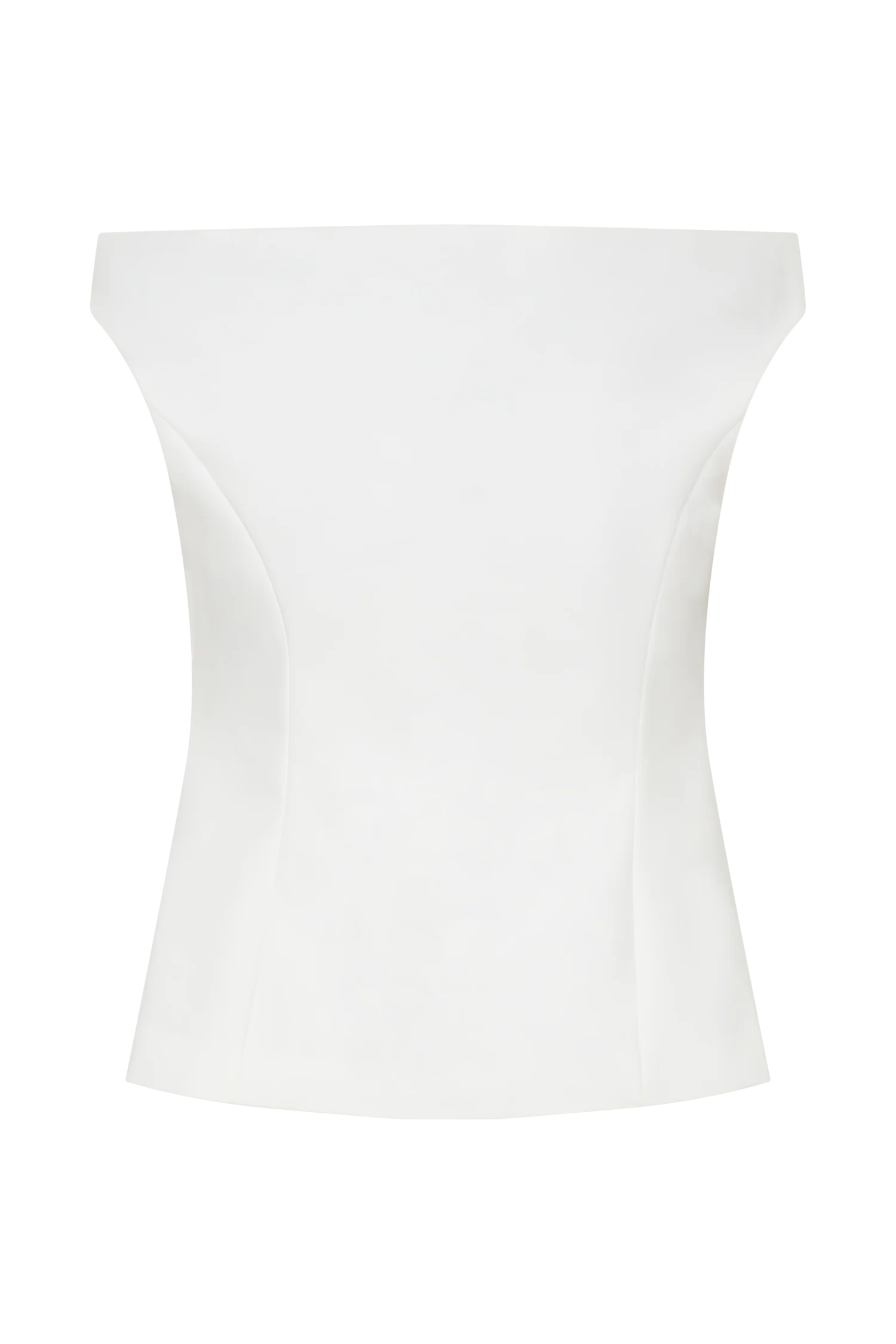Billie Off Shoulder Sleeveless Button Top - White - Image 2