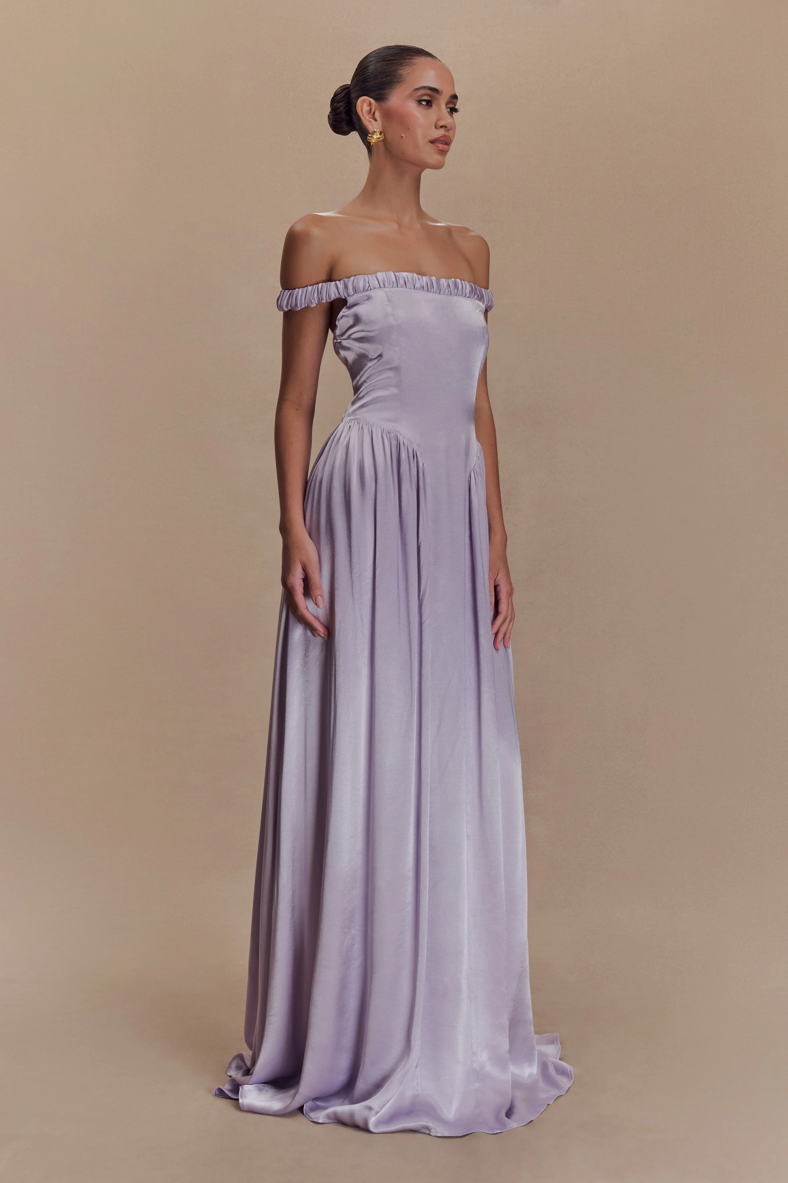 Coco Dropped Waist Maxi Dress - Lilac - Image 2