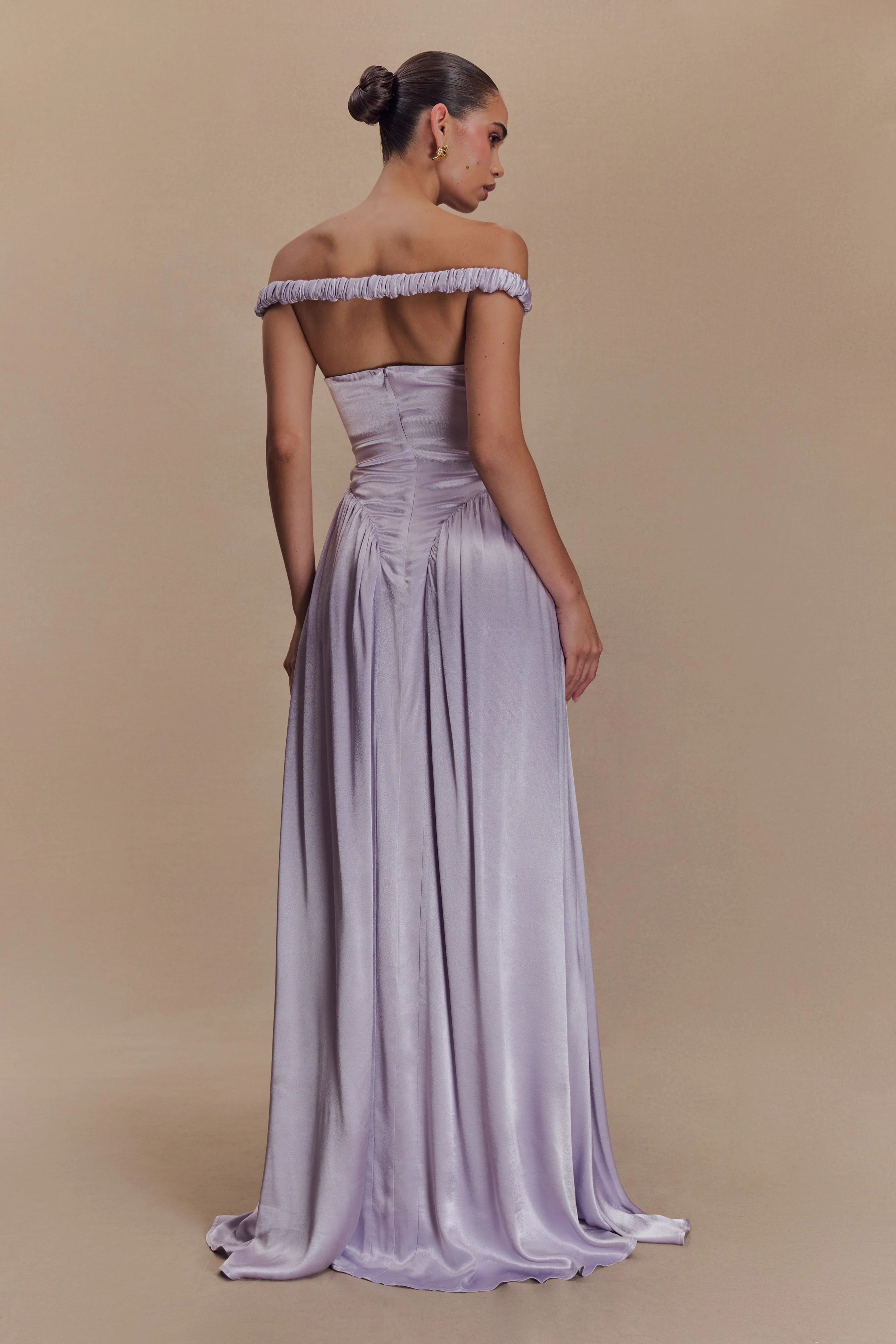 Coco Dropped Waist Maxi Dress - Lilac - Image 3