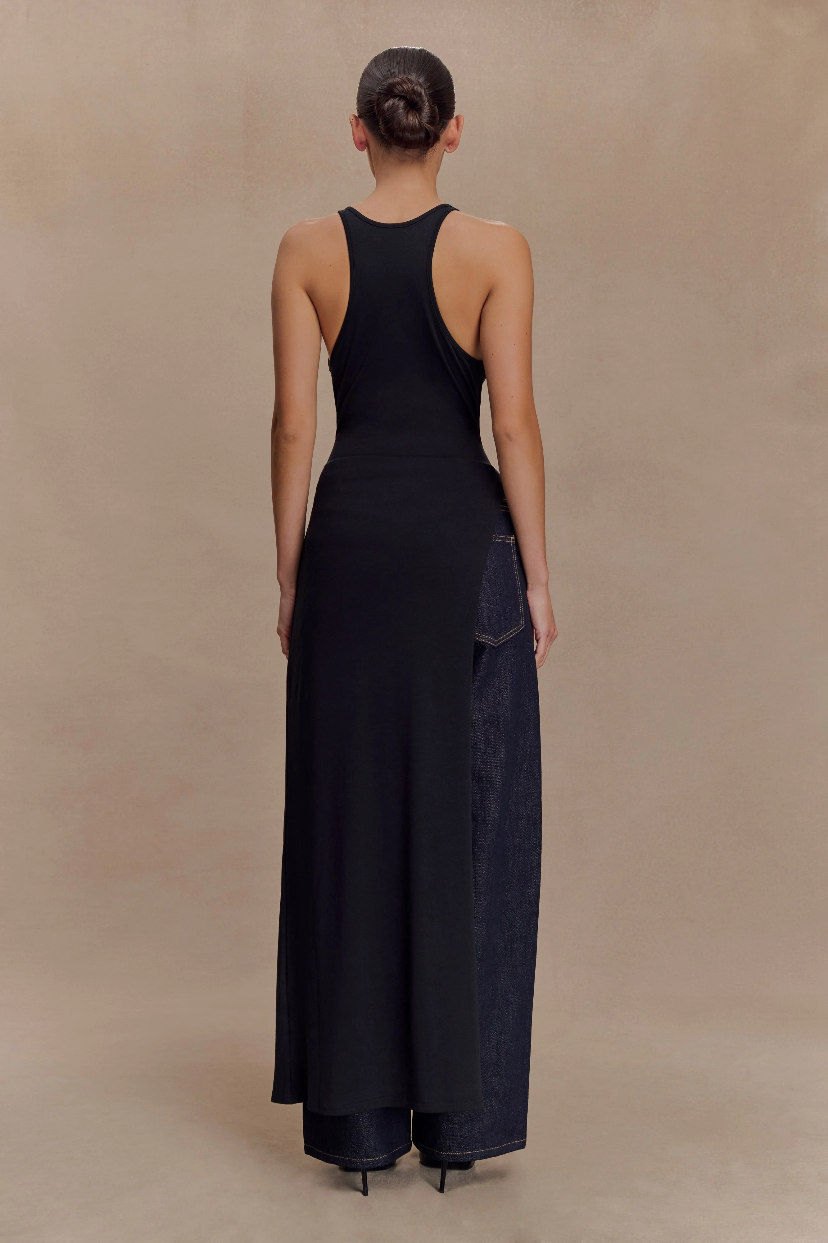 Ellerie Longline Racerback Top - Black - Image 3