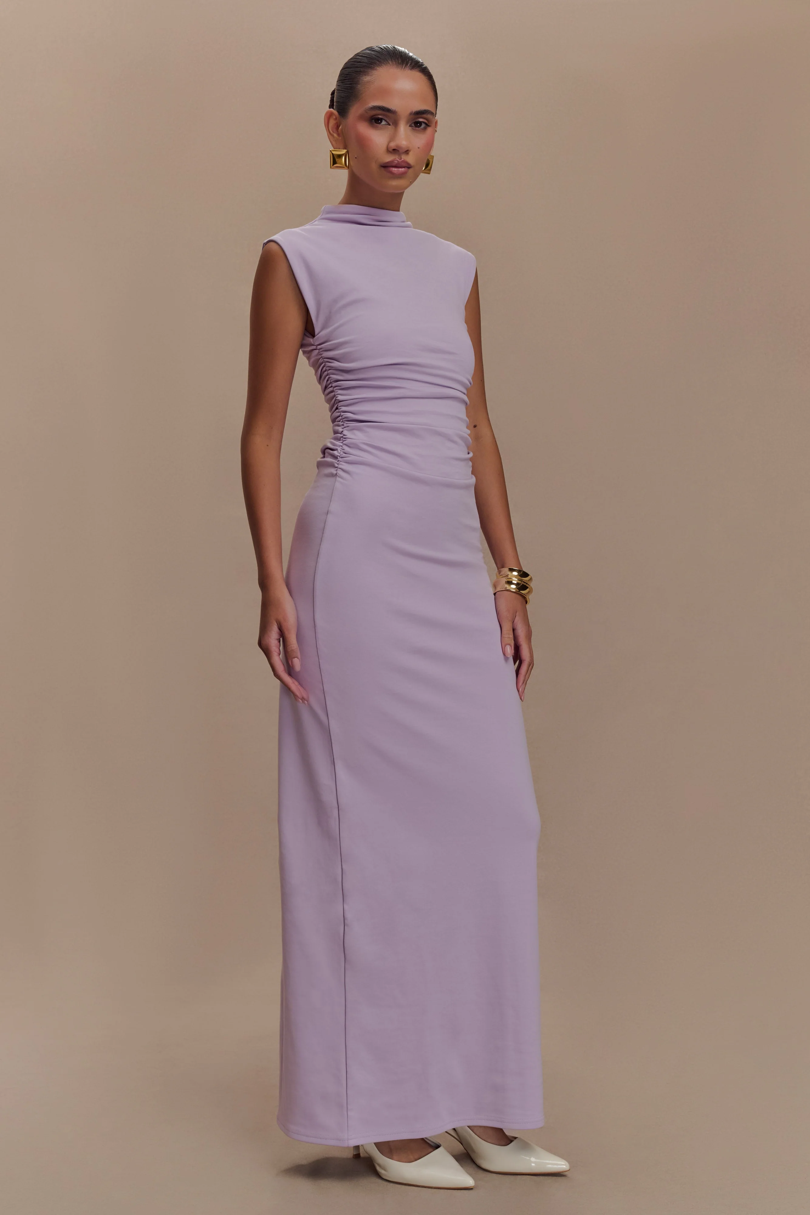 Elliot High Neck Sleeveless Maxi Dress - Lilac - Image 4