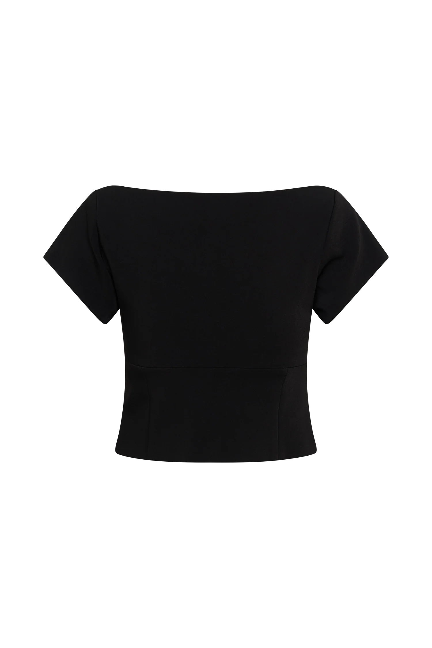 Ellis Cap Sleeve Longline Suiting Top - Black - Image 8