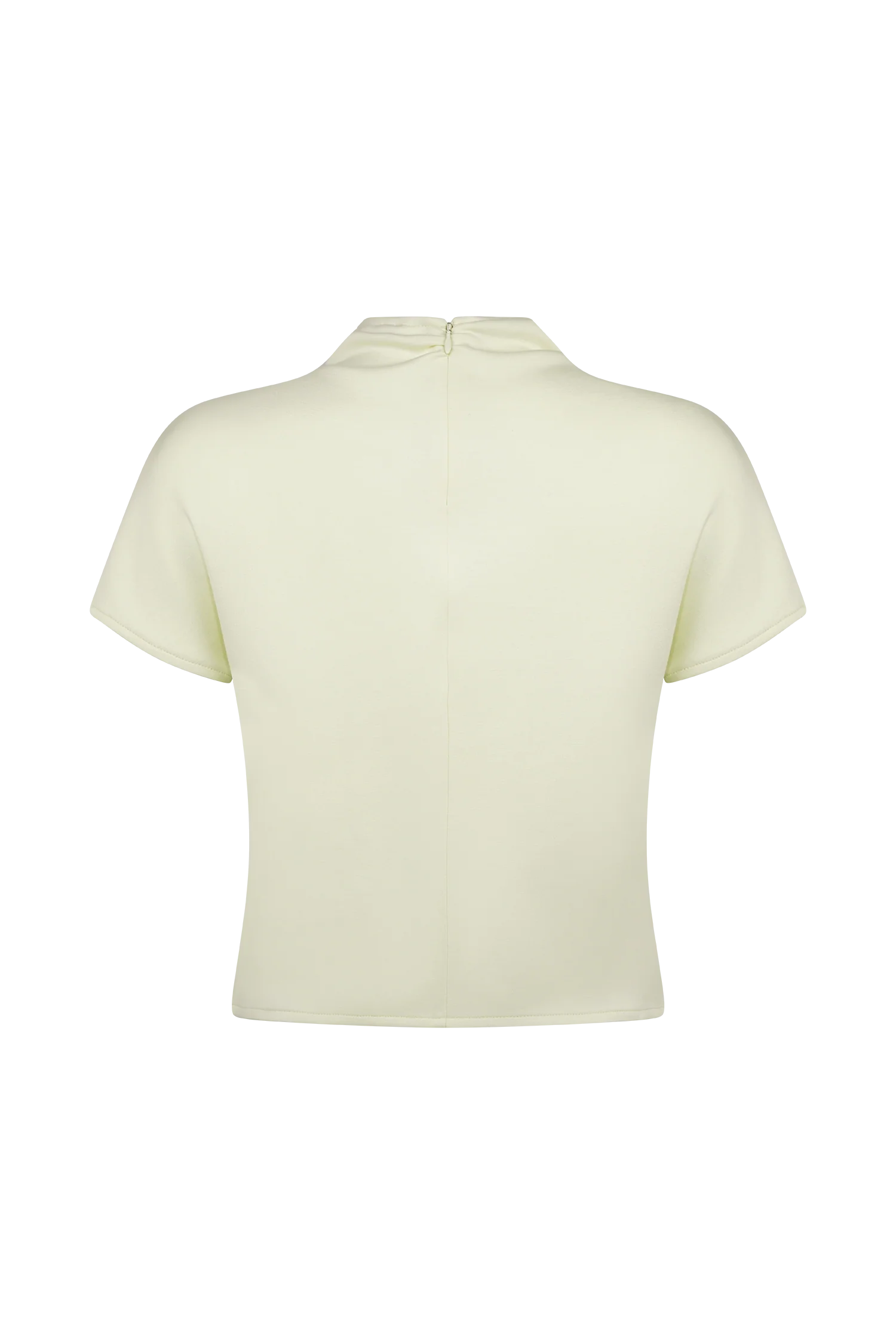 Eris High Neck Scuba Jersey Top - Ivory - Image 10