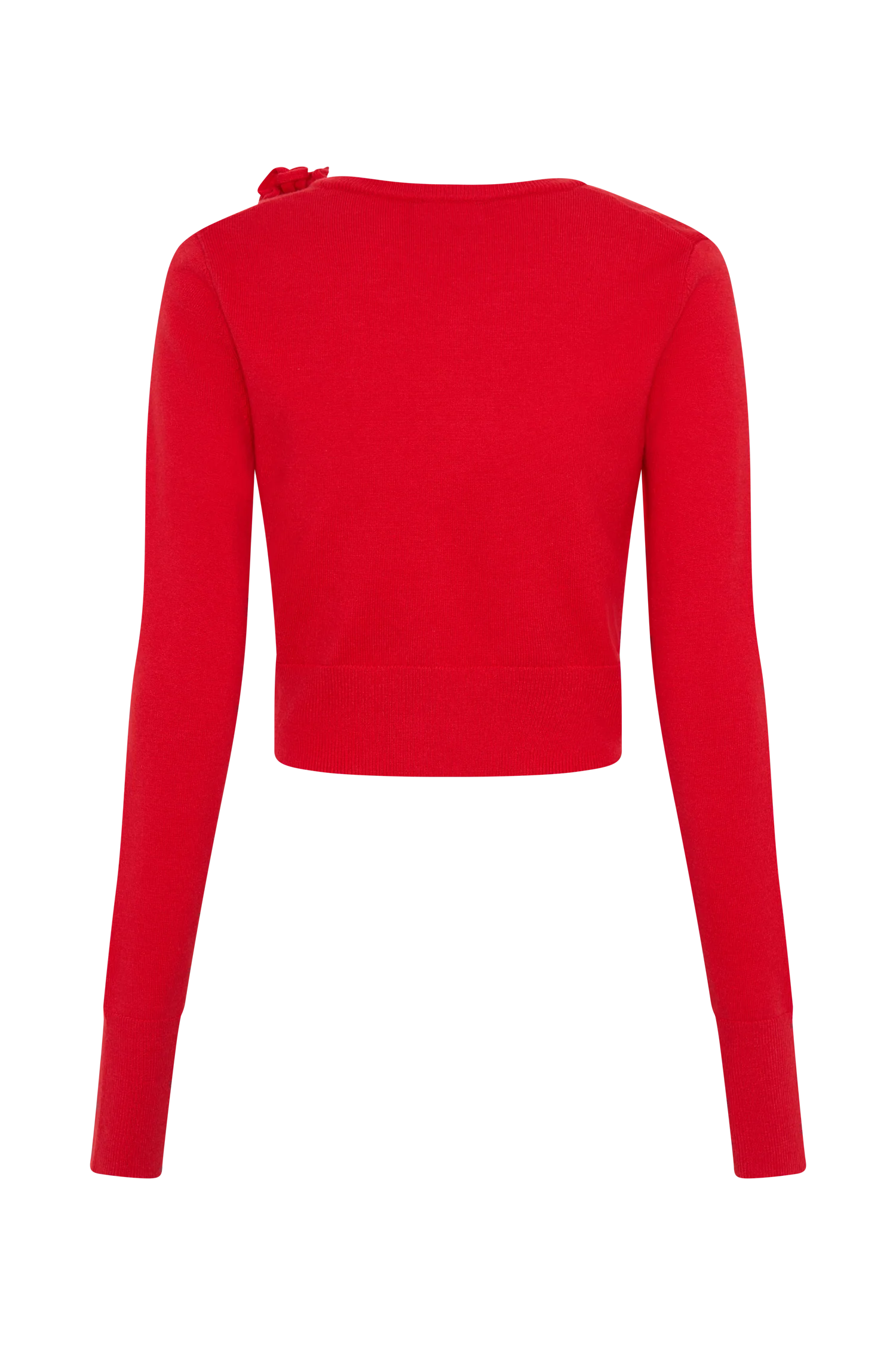 Gianna Knit Cardigan With Flowers - Red - Image 10