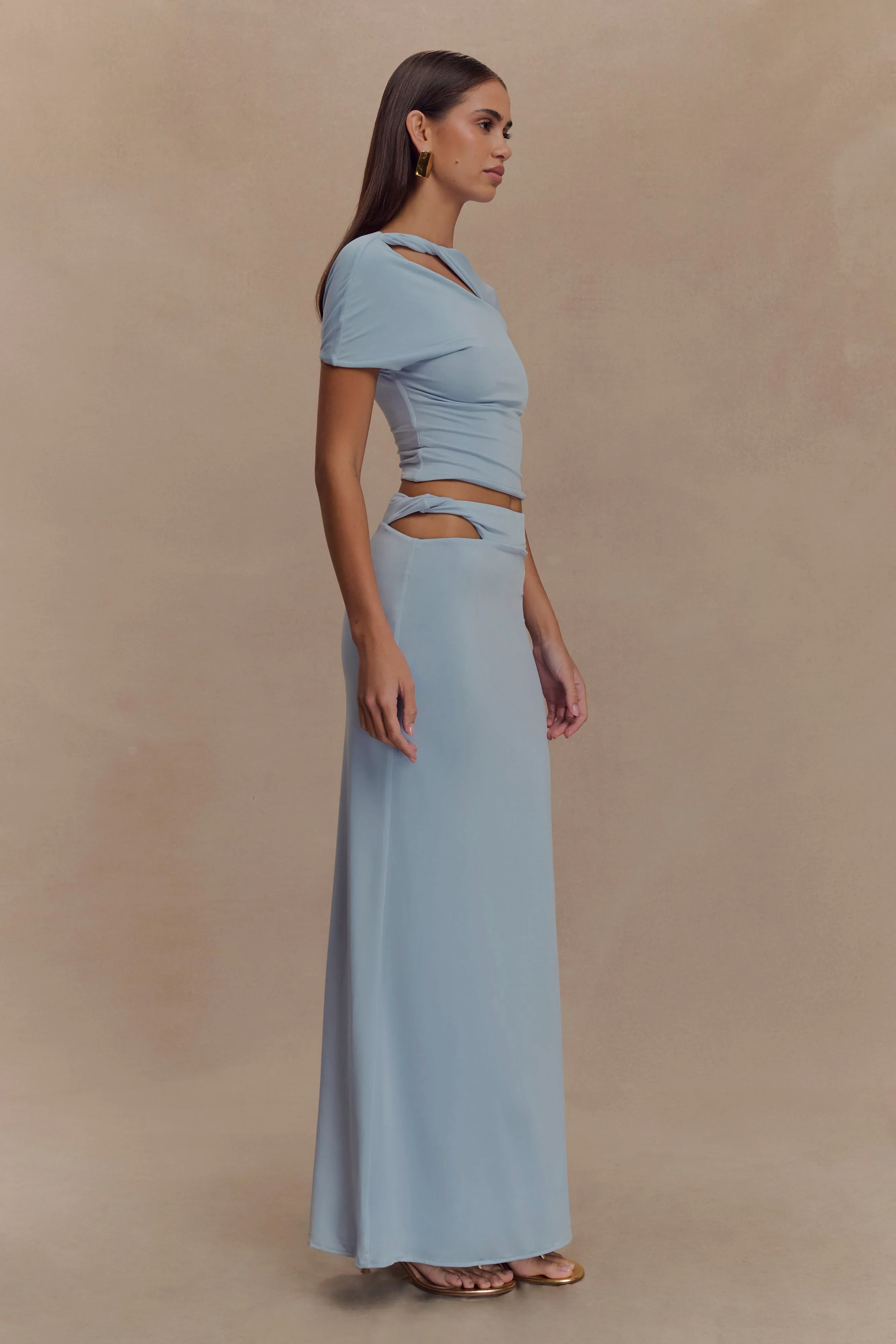 Haven Slinky Twist Top - Pale Blue - Image 4