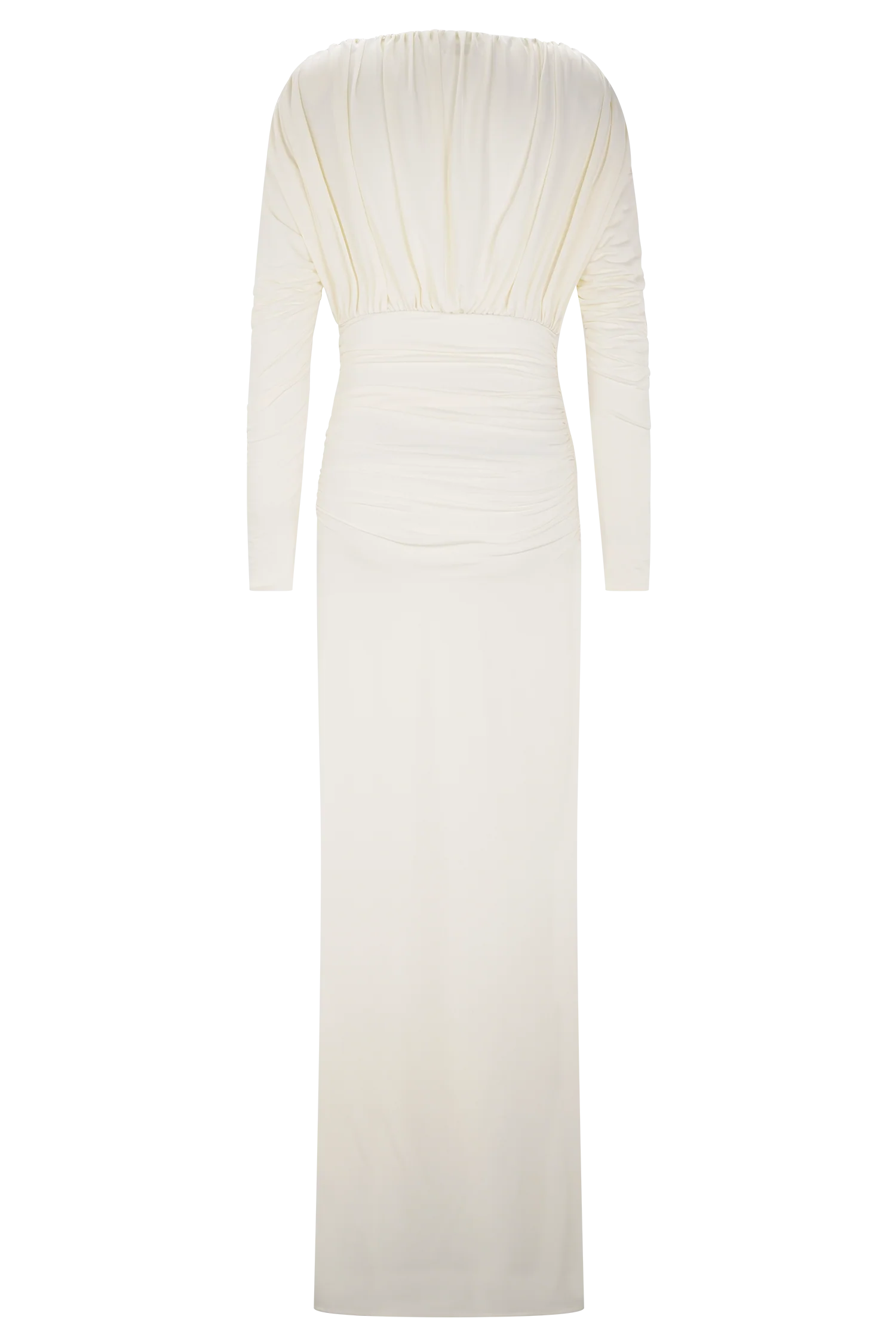 Hayden Long Sleeve Plunge Maxi Dress - Ivory - Image 7