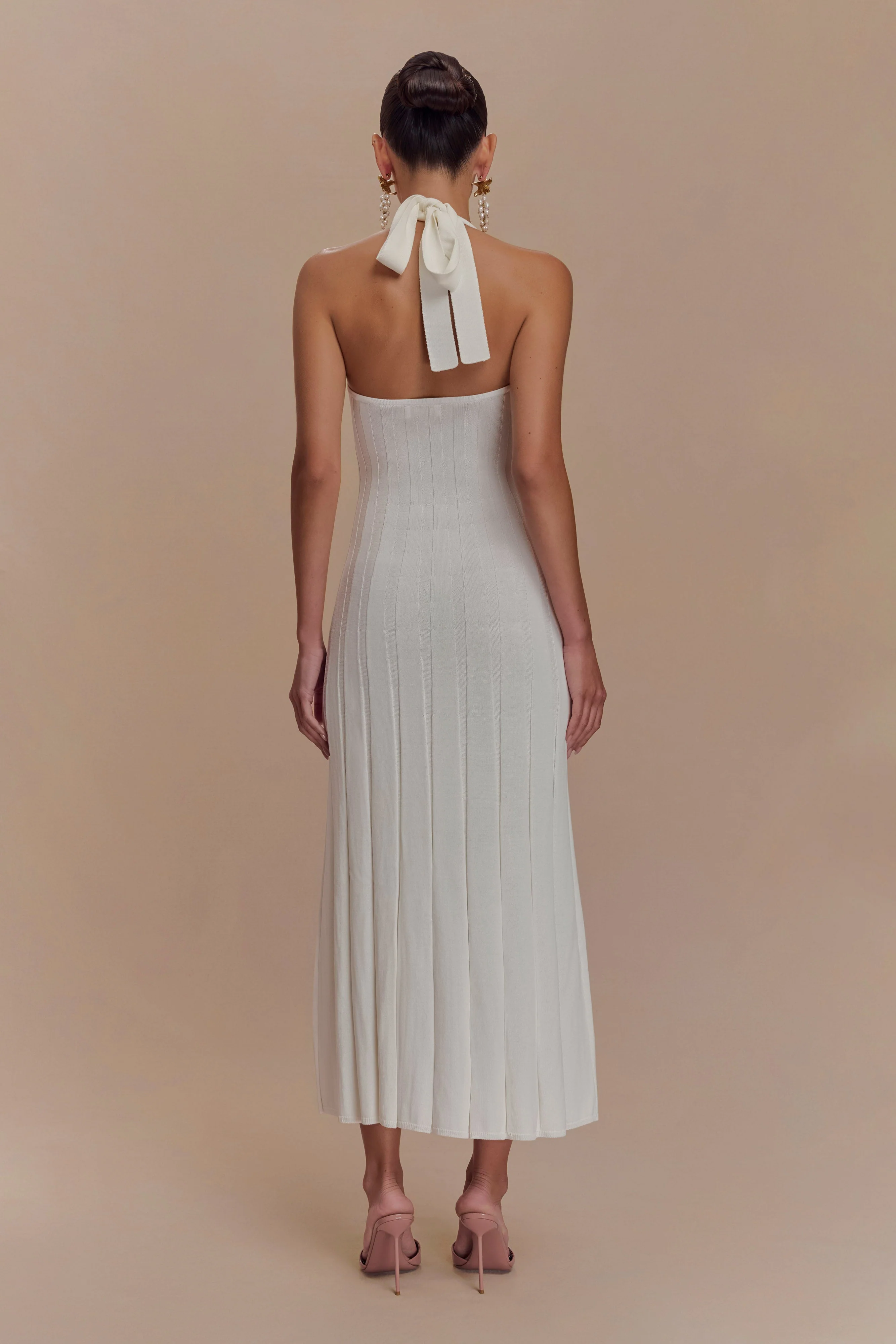 Jacqui Halter Knit Midi Dress - Ivory - Image 2