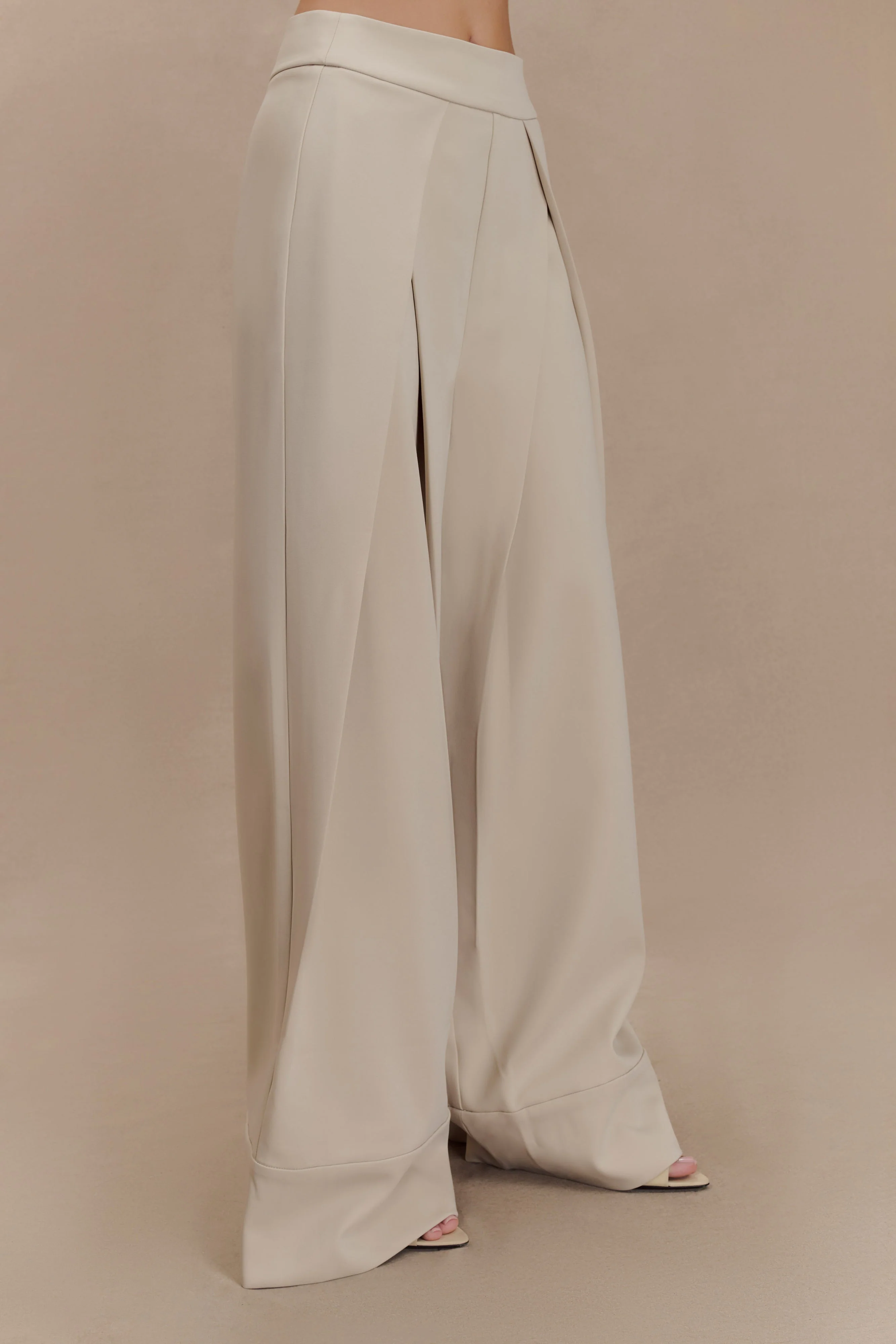 Katarina Wide Leg Suiting Pants - Sand - Image 6
