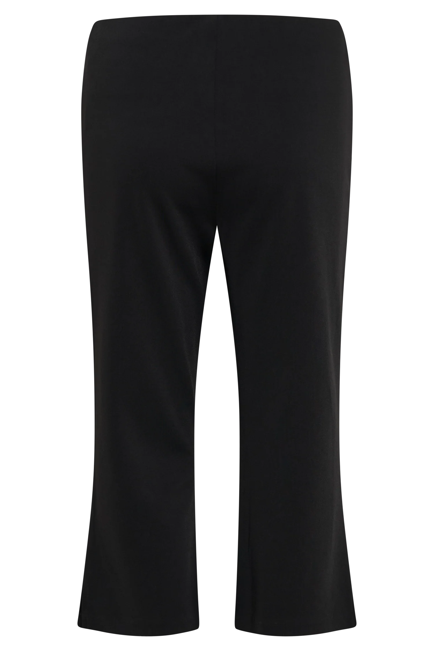 Layla Flared Crepe Capri Pants - Black - Image 10