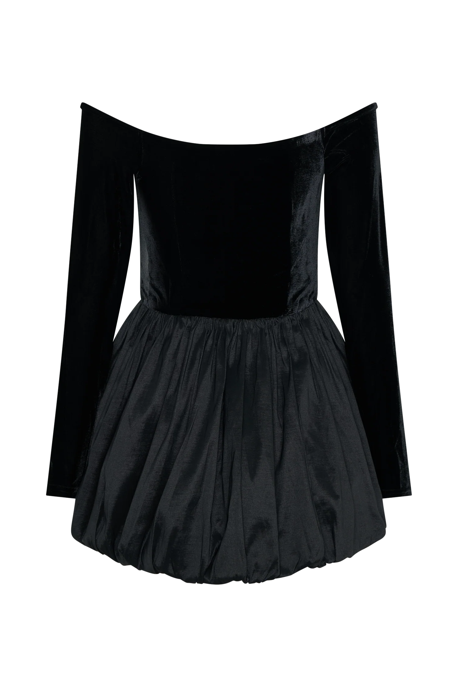 Liv Off Shoulders Velvet Mini Dress - Black - Image 10
