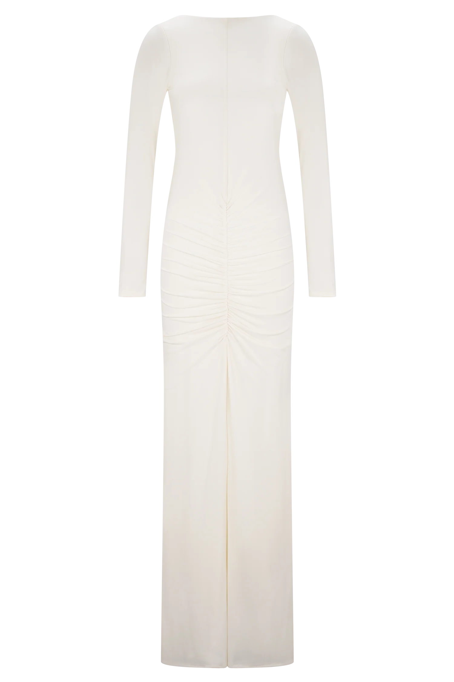 Louisa Long Sleeve Slinky Maxi Dress - Ivory - Image 7