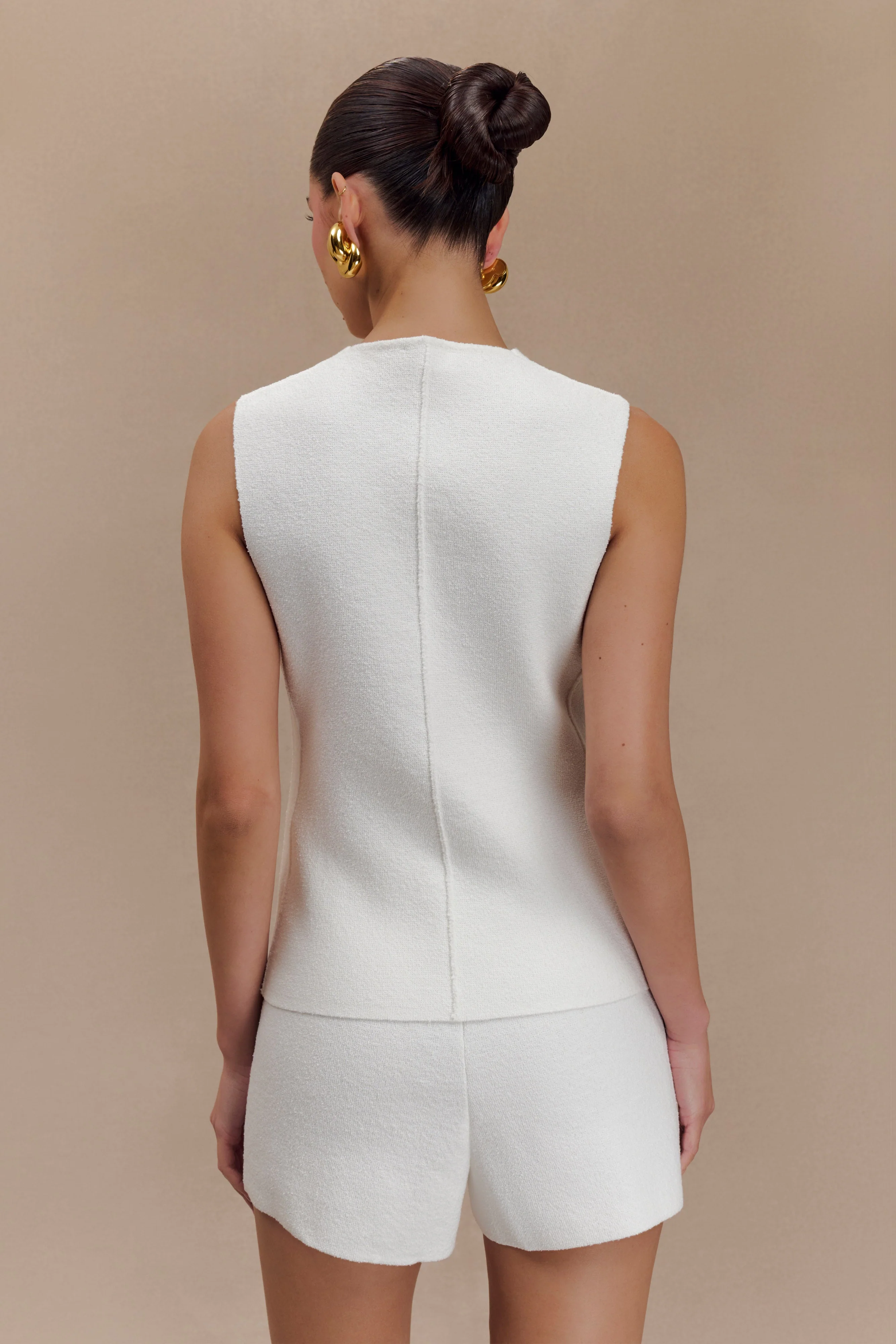 Malika Knit Shorts - White - Image 4