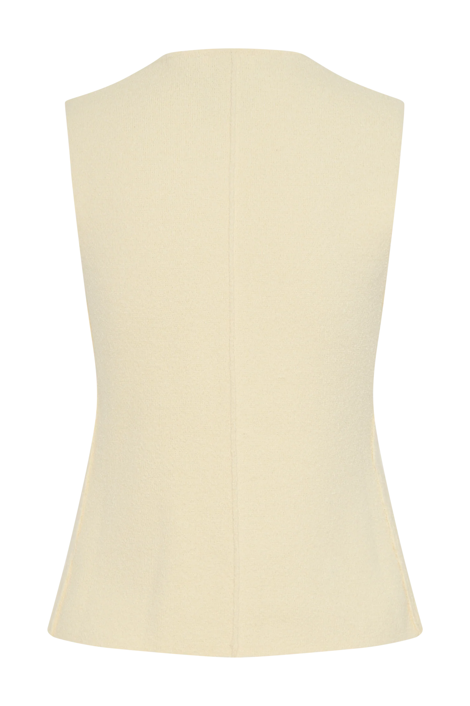 Malika Sleeveless Gold Button Vest - Lemon - Image 8