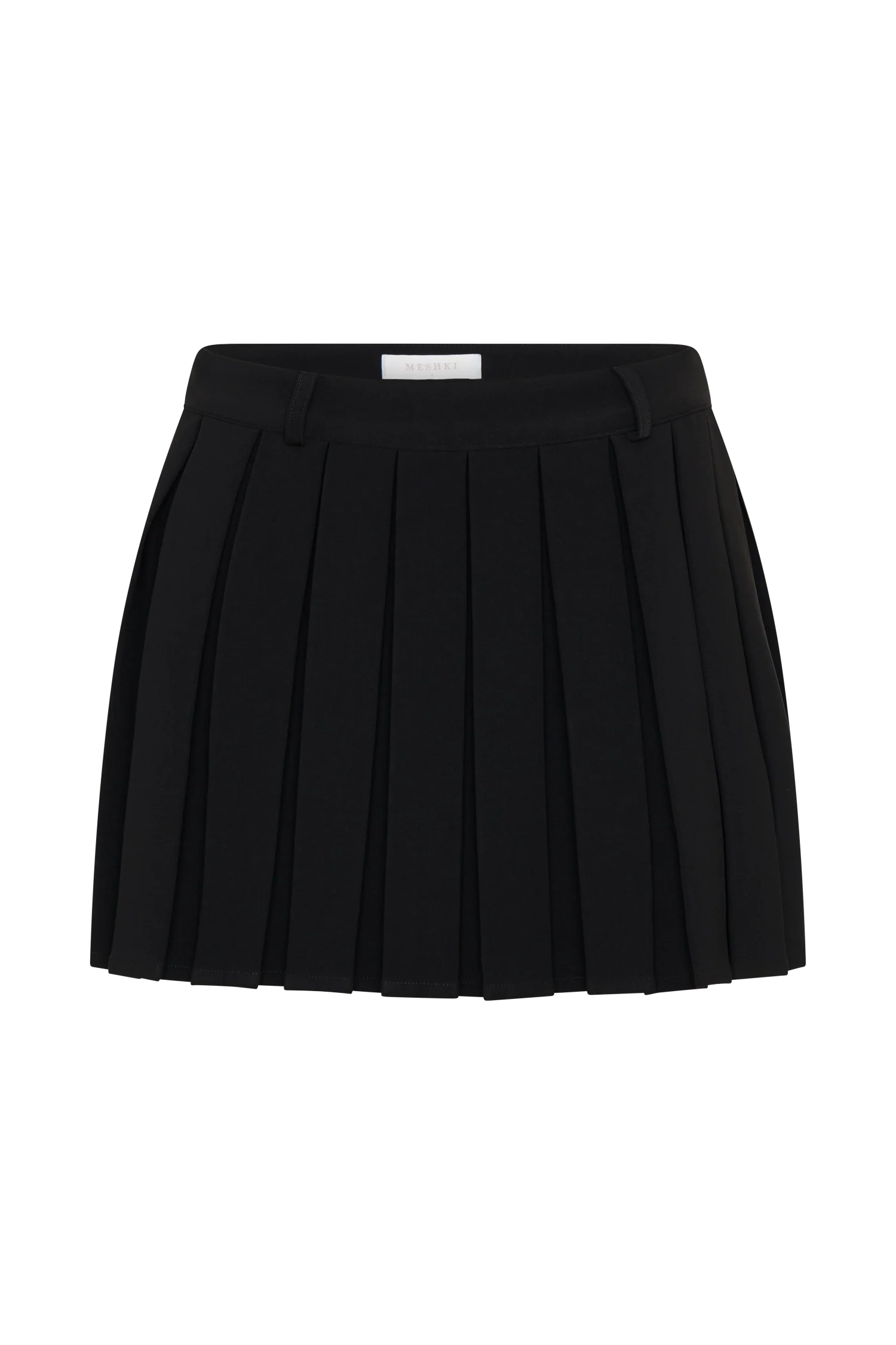 Mura Pleated Mini Skirt - Black - Image 14