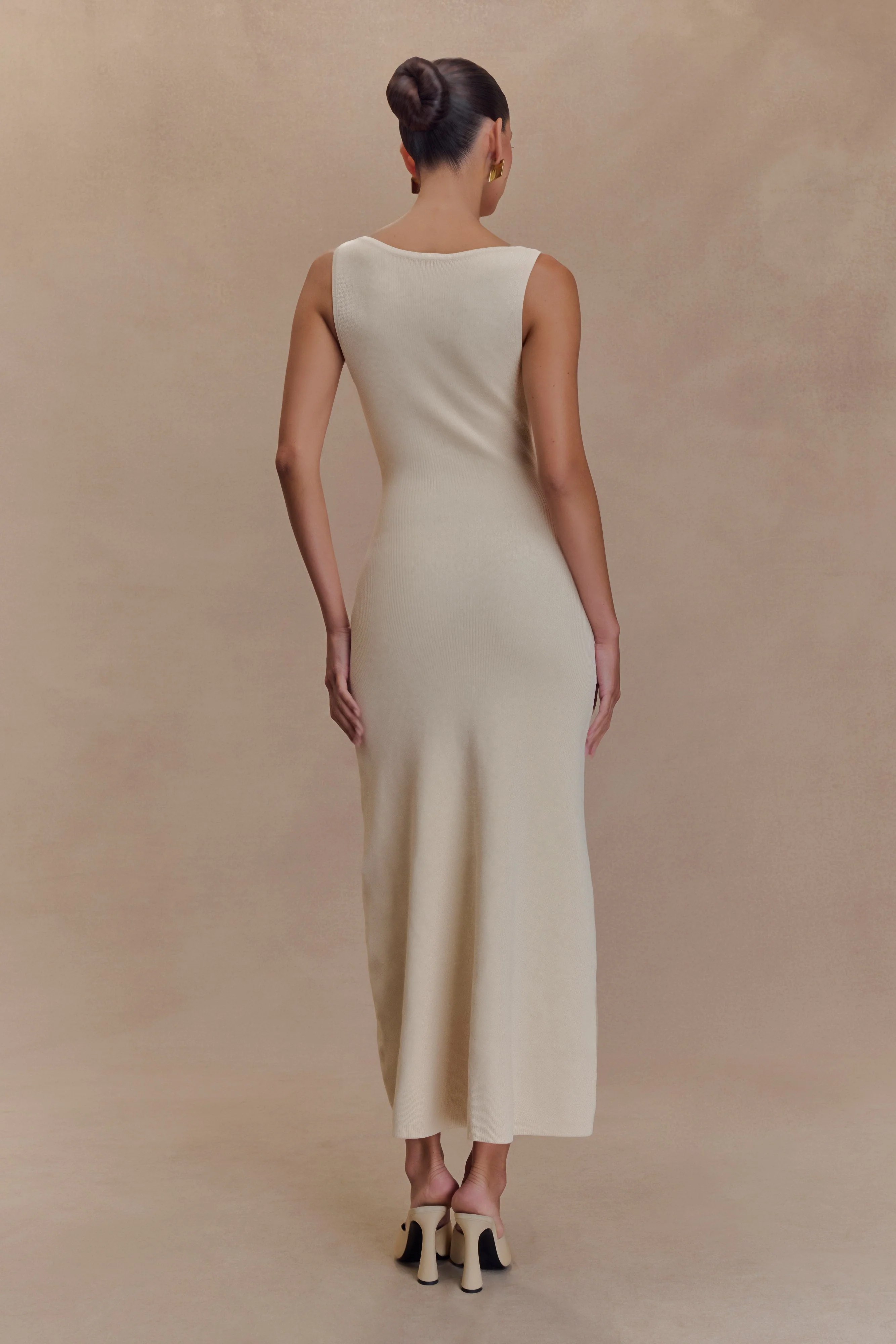 Sawyer Sleeveless Buttoned Maxi Dress - Ivory - Image 2