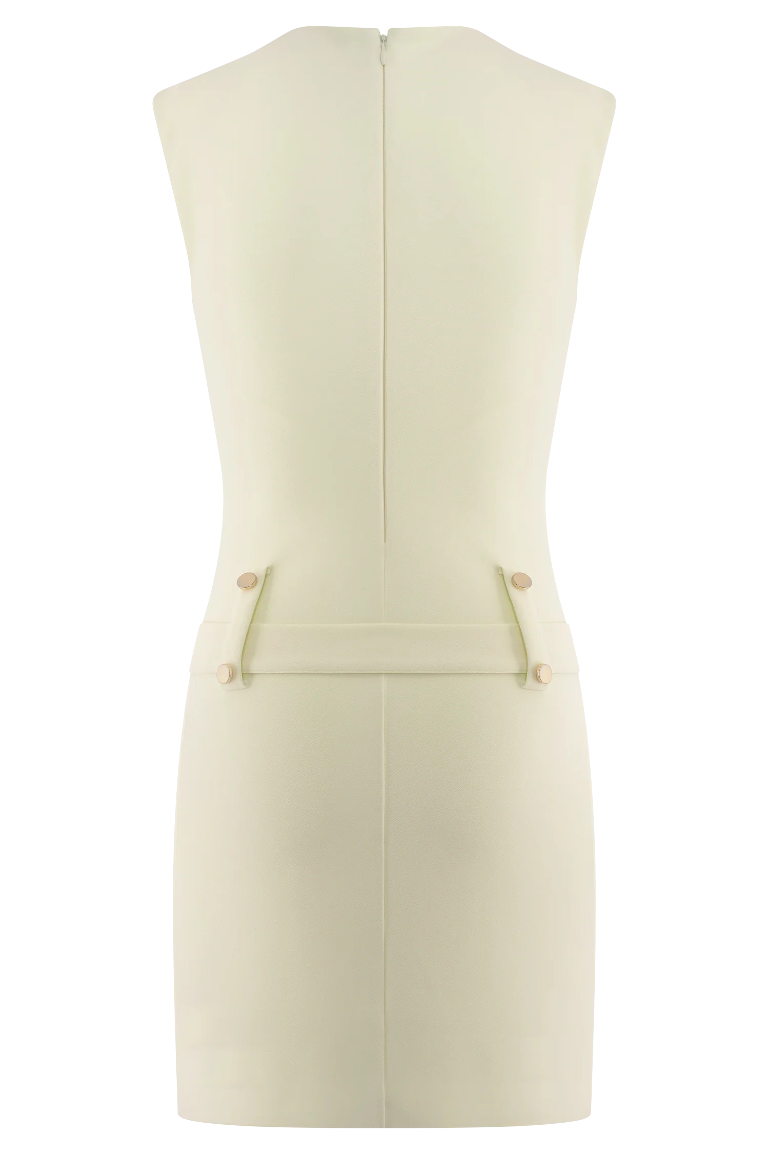 Scheana Stretch Crepe Mini Dress - Ivory - Image 8