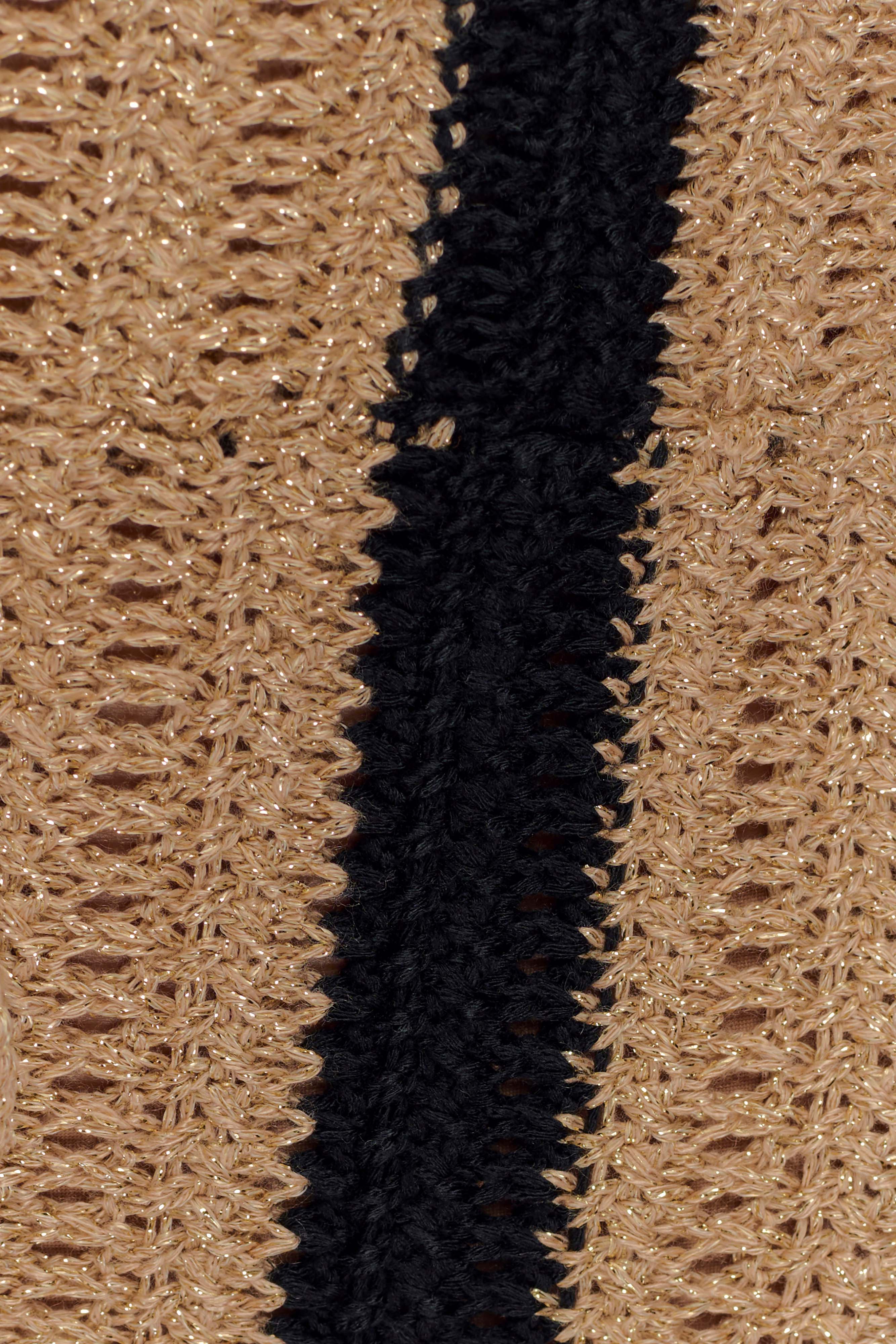 Shepherd Crochet Halter Maxi Dress - Gold/Black - Image 8