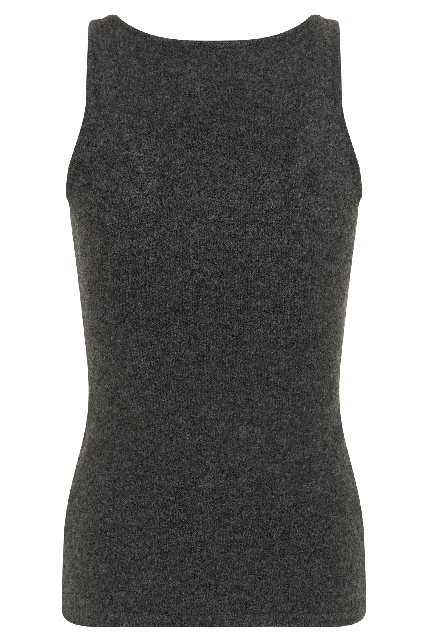Shyann Sleeveless Longline Knit Top - Charcoal Marle - Image 7