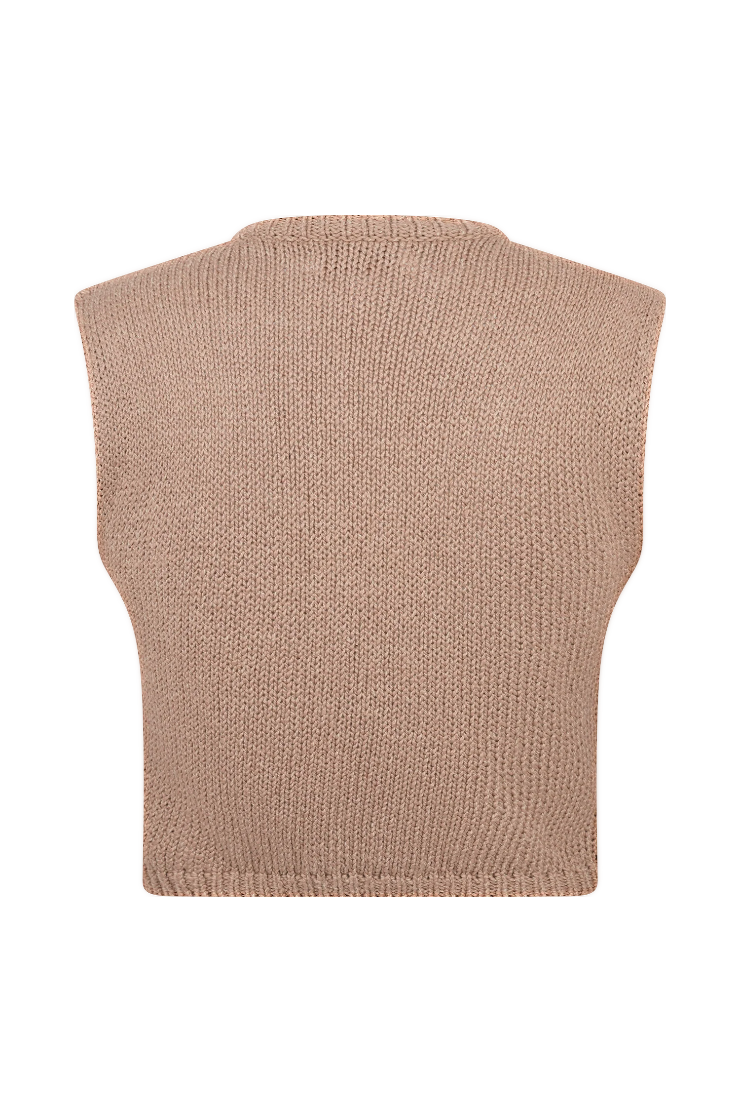 Sloane Overlay Knit Top - Latte - Image 6