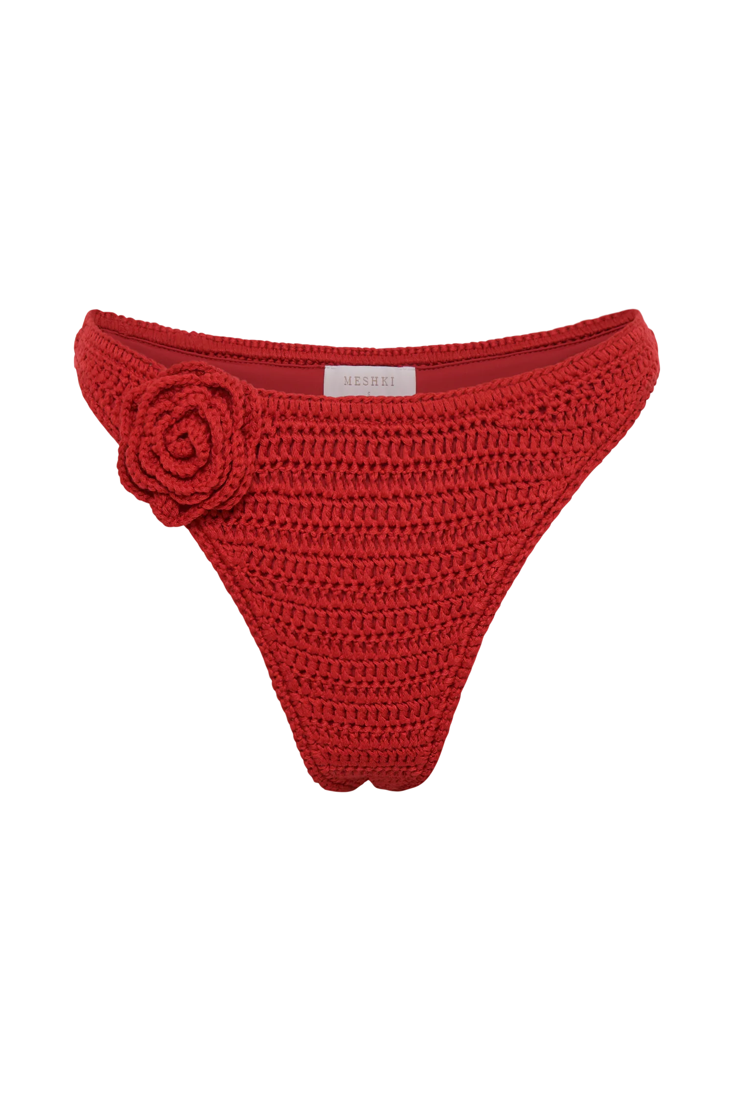 Valencia Rose Crochet Bikini Bottom - Red - Image 10